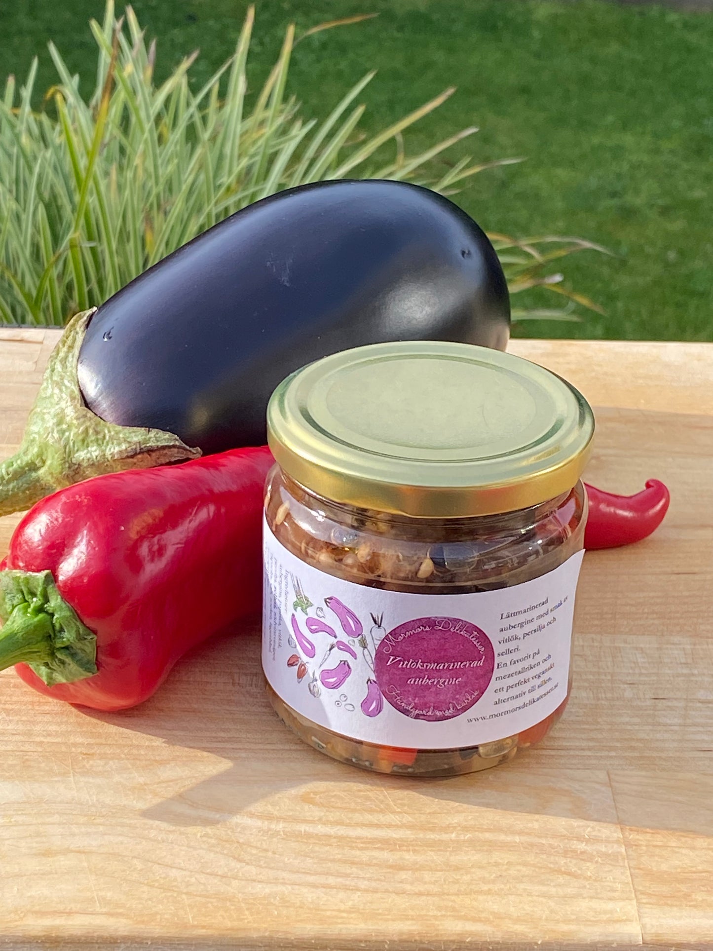 Vitlöksmarinerad aubergine